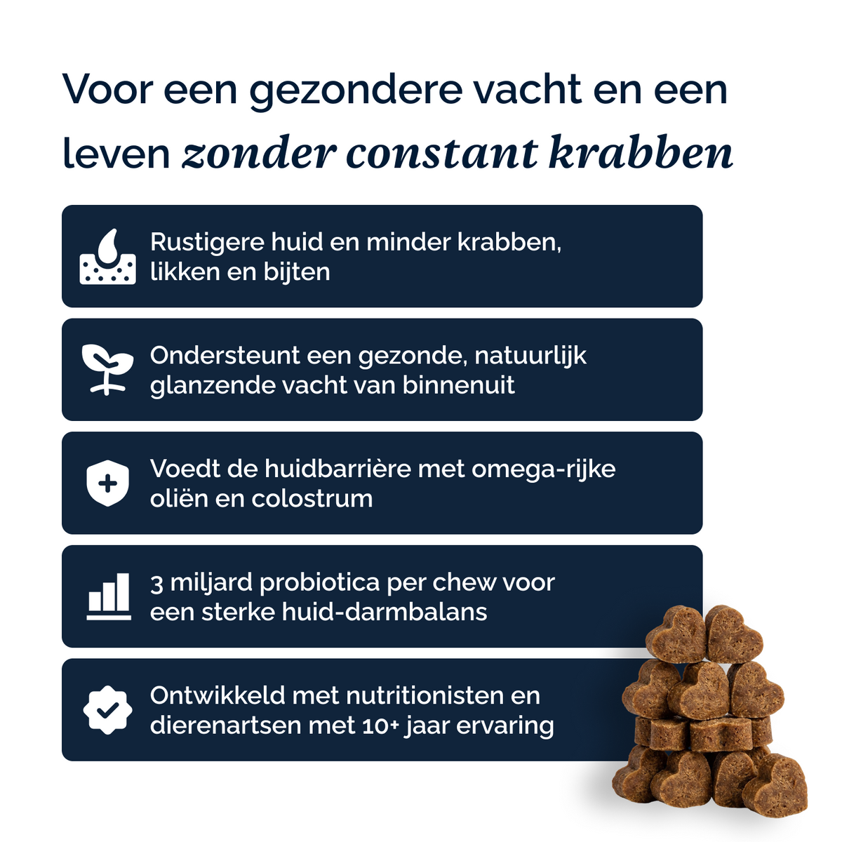 Juckreizlindernde probiotische Kausnacks für Hunde – 180 g