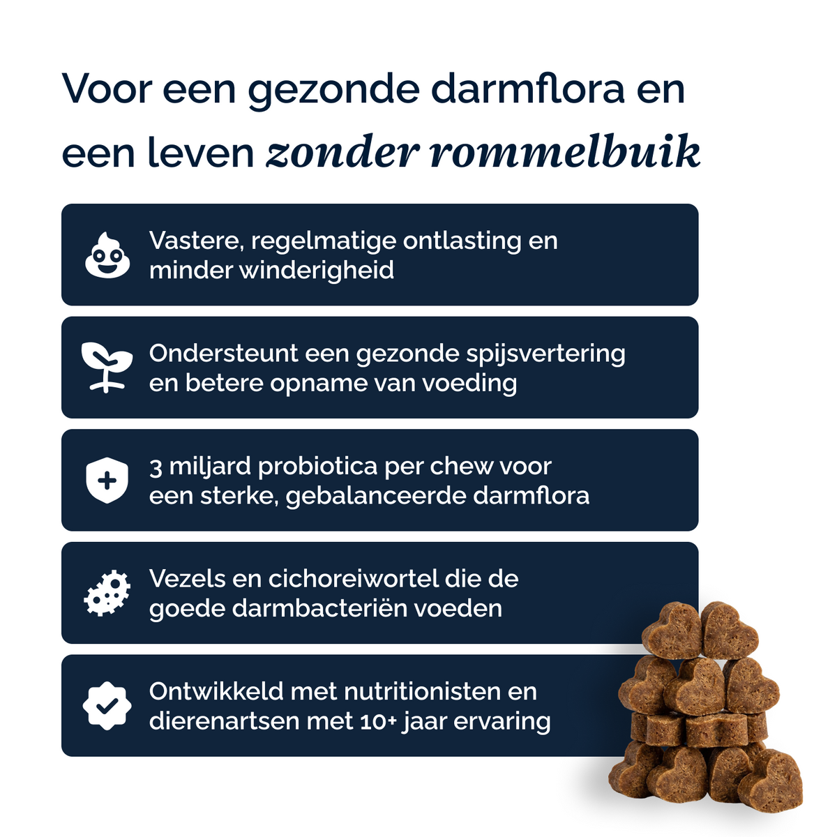 Darmflora Probiotische Kausnacks für Hunde – 180 g
