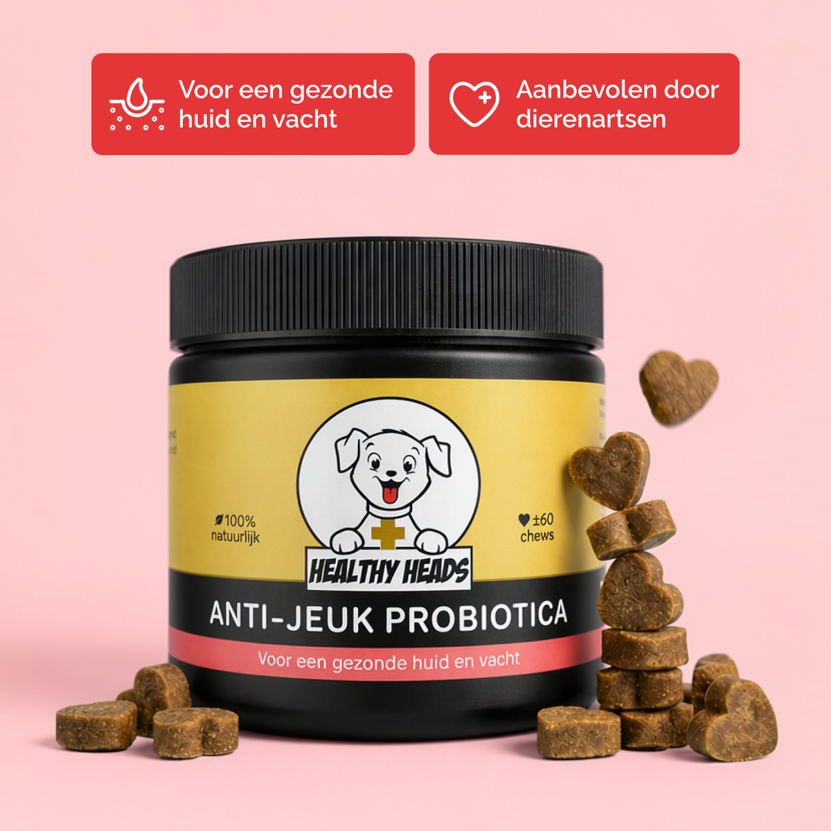 Juckreizlindernde probiotische Kausnacks für Hunde – 180 g