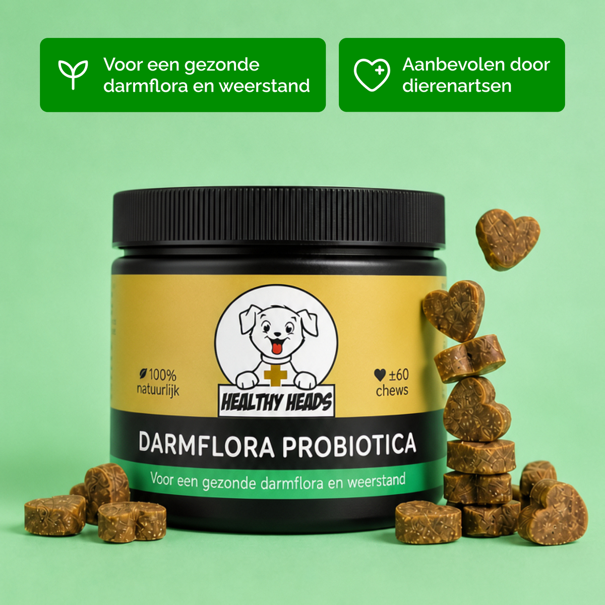 Darmflora Probiotische Kausnacks für Hunde – 180 g