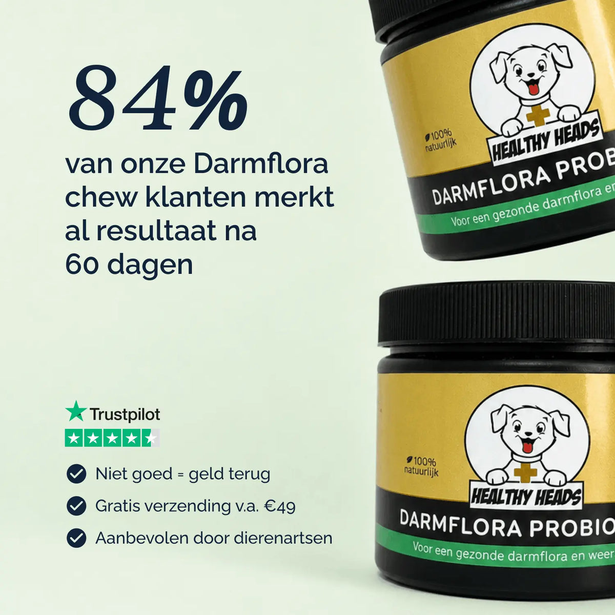 Darmflora Probiotische Kausnacks für Hunde – 180 g